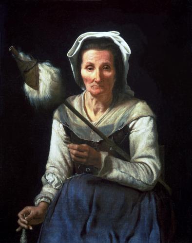 A Seated Old Woman Looking to the Front